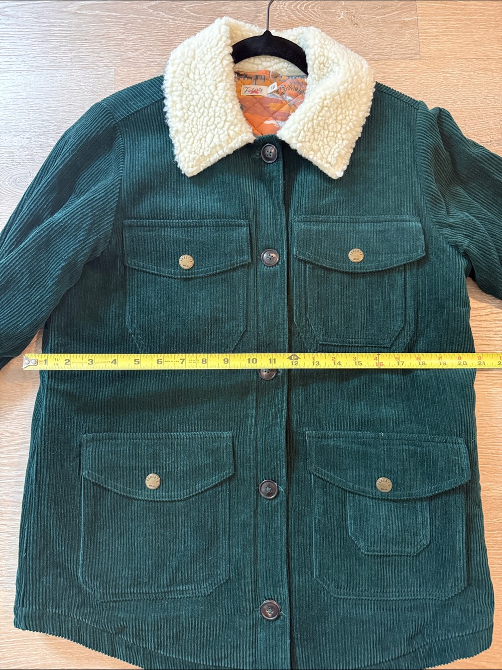Faherty Corduroy Sherpa Barn Jacket Small - Picture 3 of 9